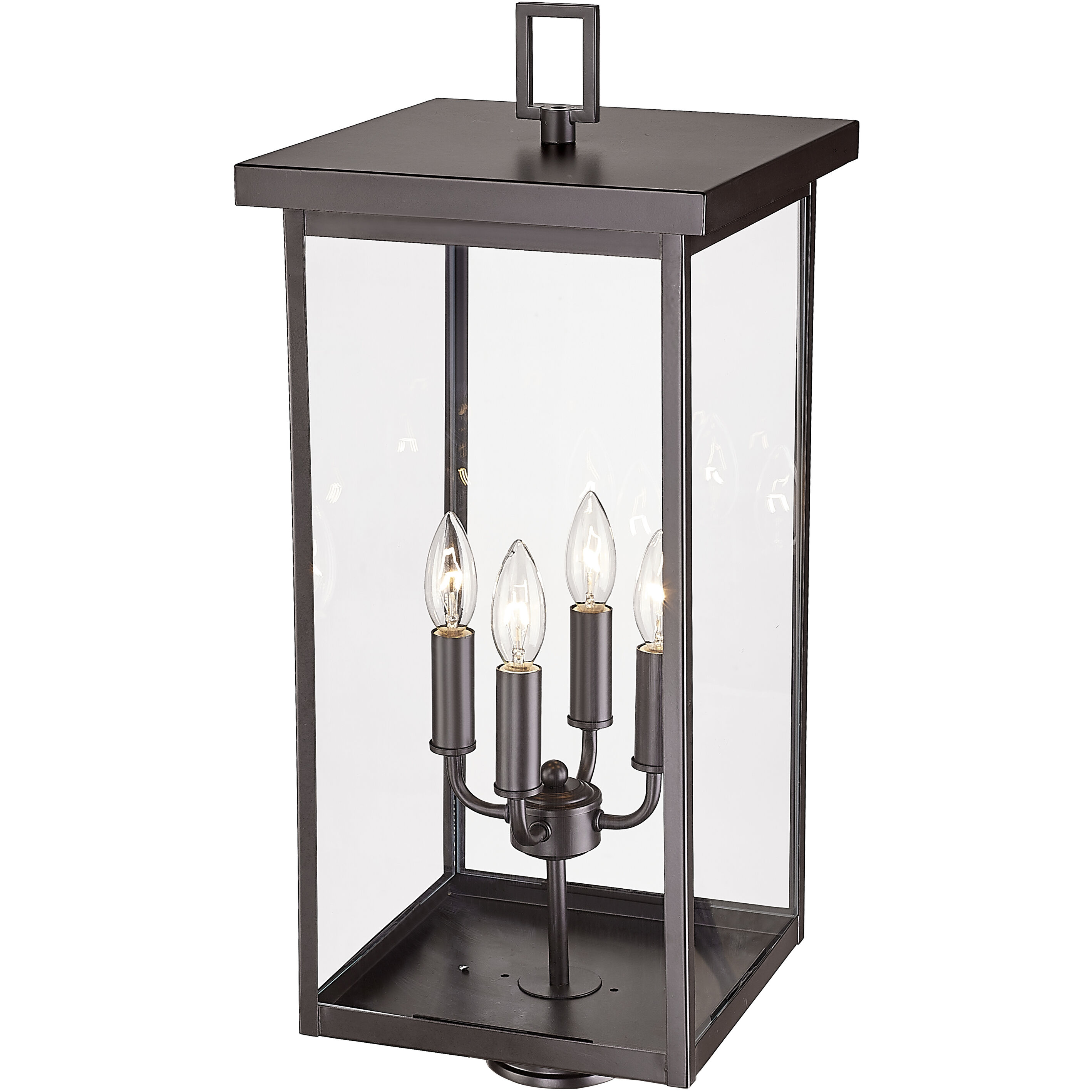 Barkeley 4 Light 26.25 inch Powder Coated Bronze Outdoor Post Lantern